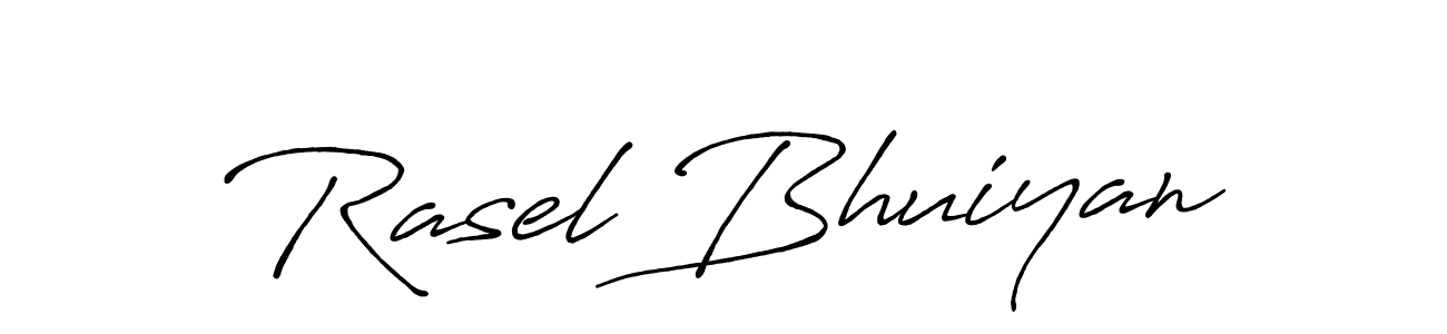 Create a beautiful signature design for name Rasel Bhuiyan. With this signature (Antro_Vectra_Bolder) fonts, you can make a handwritten signature for free. Rasel Bhuiyan signature style 7 images and pictures png