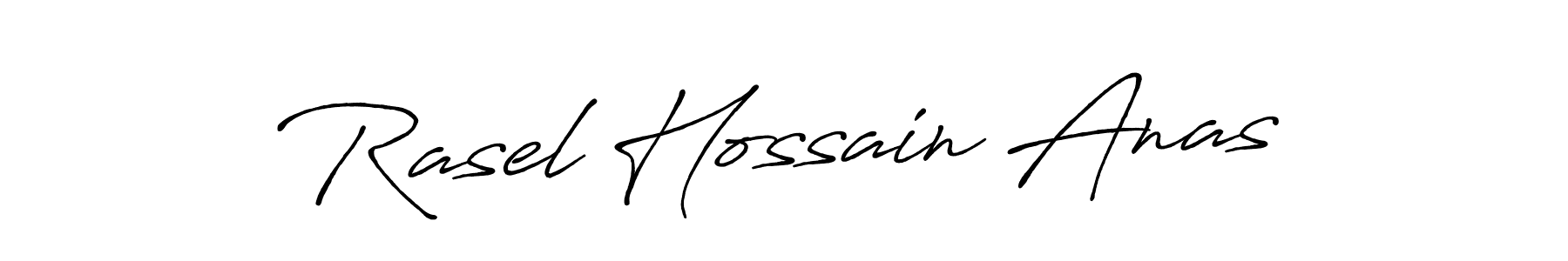 How to make Rasel Hossain Anas name signature. Use Antro_Vectra_Bolder style for creating short signs online. This is the latest handwritten sign. Rasel Hossain Anas signature style 7 images and pictures png