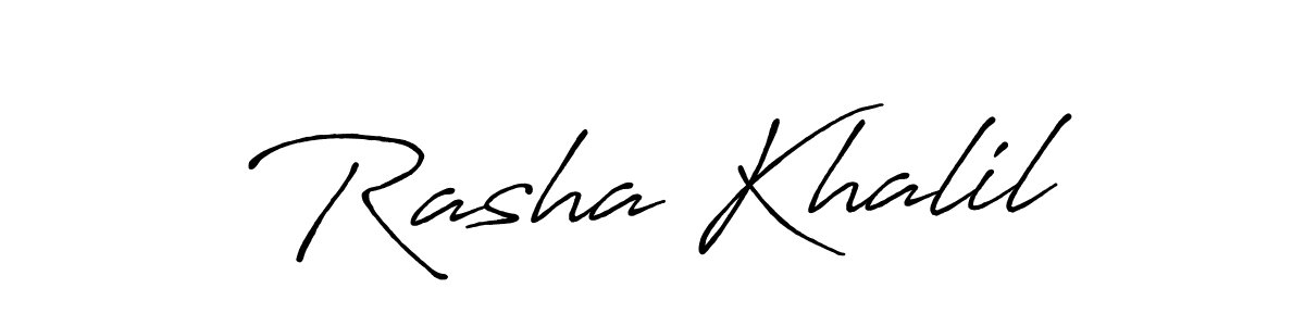 if you are searching for the best signature style for your name Rasha Khalil. so please give up your signature search. here we have designed multiple signature styles  using Antro_Vectra_Bolder. Rasha Khalil signature style 7 images and pictures png