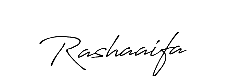 Use a signature maker to create a handwritten signature online. With this signature software, you can design (Antro_Vectra_Bolder) your own signature for name Rashaaifa. Rashaaifa signature style 7 images and pictures png