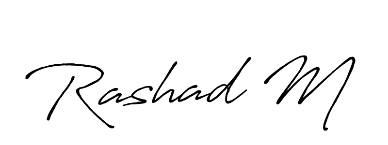 Also You can easily find your signature by using the search form. We will create Rashad M name handwritten signature images for you free of cost using Antro_Vectra_Bolder sign style. Rashad M signature style 7 images and pictures png