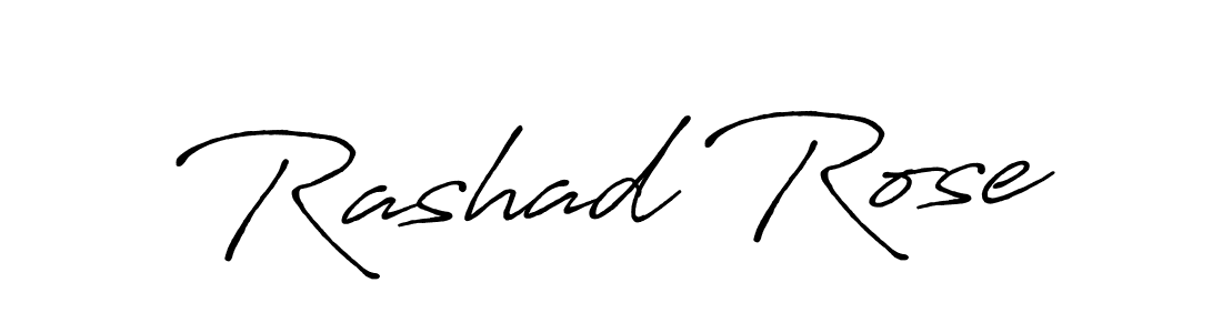 Similarly Antro_Vectra_Bolder is the best handwritten signature design. Signature creator online .You can use it as an online autograph creator for name Rashad Rose. Rashad Rose signature style 7 images and pictures png