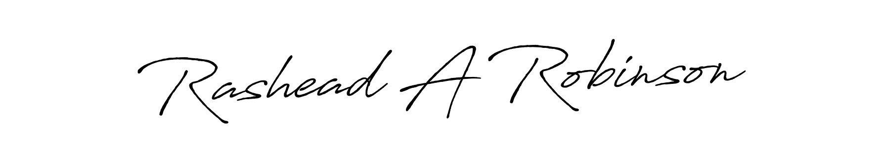 Use a signature maker to create a handwritten signature online. With this signature software, you can design (Antro_Vectra_Bolder) your own signature for name Rashead A Robinson. Rashead A Robinson signature style 7 images and pictures png