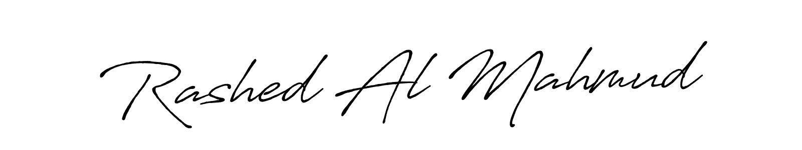 How to make Rashed Al Mahmud name signature. Use Antro_Vectra_Bolder style for creating short signs online. This is the latest handwritten sign. Rashed Al Mahmud signature style 7 images and pictures png