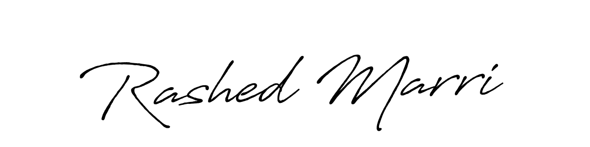 How to make Rashed Marri name signature. Use Antro_Vectra_Bolder style for creating short signs online. This is the latest handwritten sign. Rashed Marri signature style 7 images and pictures png