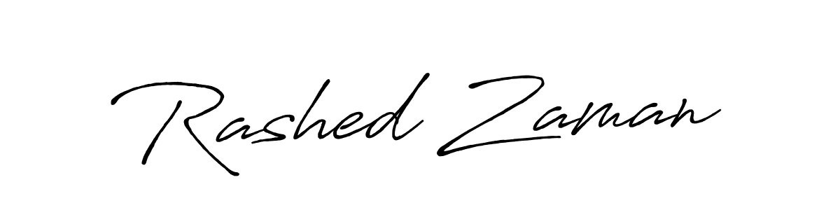 How to make Rashed Zaman name signature. Use Antro_Vectra_Bolder style for creating short signs online. This is the latest handwritten sign. Rashed Zaman signature style 7 images and pictures png
