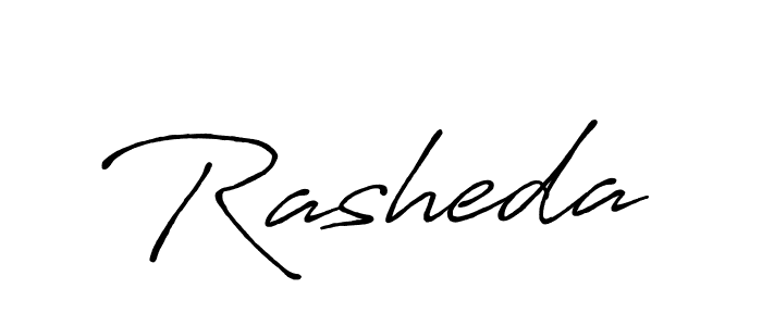 It looks lik you need a new signature style for name Rasheda. Design unique handwritten (Antro_Vectra_Bolder) signature with our free signature maker in just a few clicks. Rasheda signature style 7 images and pictures png