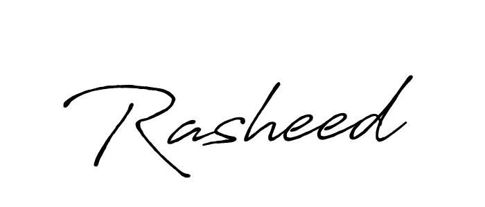 Also we have Rasheed name is the best signature style. Create professional handwritten signature collection using Antro_Vectra_Bolder autograph style. Rasheed signature style 7 images and pictures png