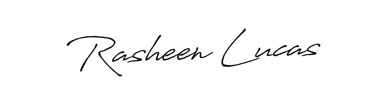 Create a beautiful signature design for name Rasheen Lucas. With this signature (Antro_Vectra_Bolder) fonts, you can make a handwritten signature for free. Rasheen Lucas signature style 7 images and pictures png