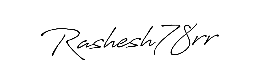 Also You can easily find your signature by using the search form. We will create Rashesh78rr name handwritten signature images for you free of cost using Antro_Vectra_Bolder sign style. Rashesh78rr signature style 7 images and pictures png