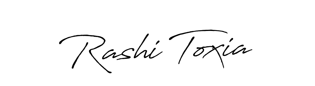 Use a signature maker to create a handwritten signature online. With this signature software, you can design (Antro_Vectra_Bolder) your own signature for name Rashi Toxia. Rashi Toxia signature style 7 images and pictures png