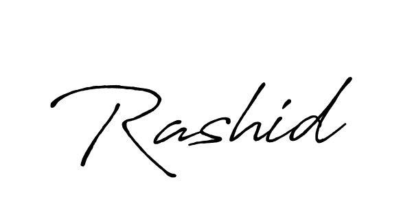 Create a beautiful signature design for name Rashid. With this signature (Antro_Vectra_Bolder) fonts, you can make a handwritten signature for free. Rashid signature style 7 images and pictures png