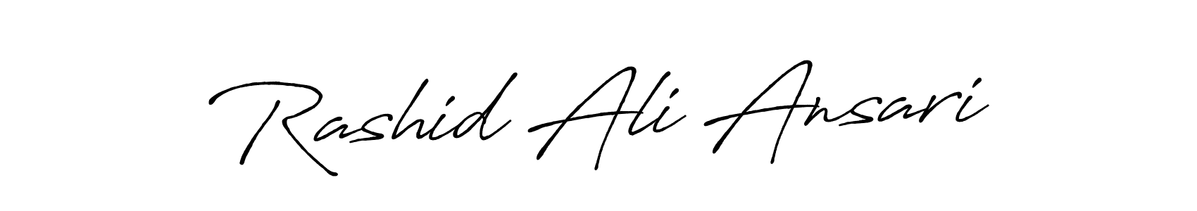 The best way (Antro_Vectra_Bolder) to make a short signature is to pick only two or three words in your name. The name Rashid Ali Ansari include a total of six letters. For converting this name. Rashid Ali Ansari signature style 7 images and pictures png