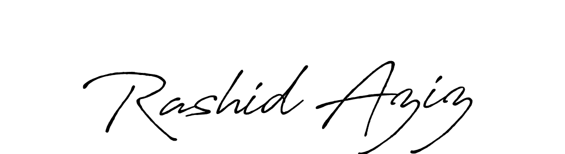 Also You can easily find your signature by using the search form. We will create Rashid Aziz name handwritten signature images for you free of cost using Antro_Vectra_Bolder sign style. Rashid Aziz signature style 7 images and pictures png