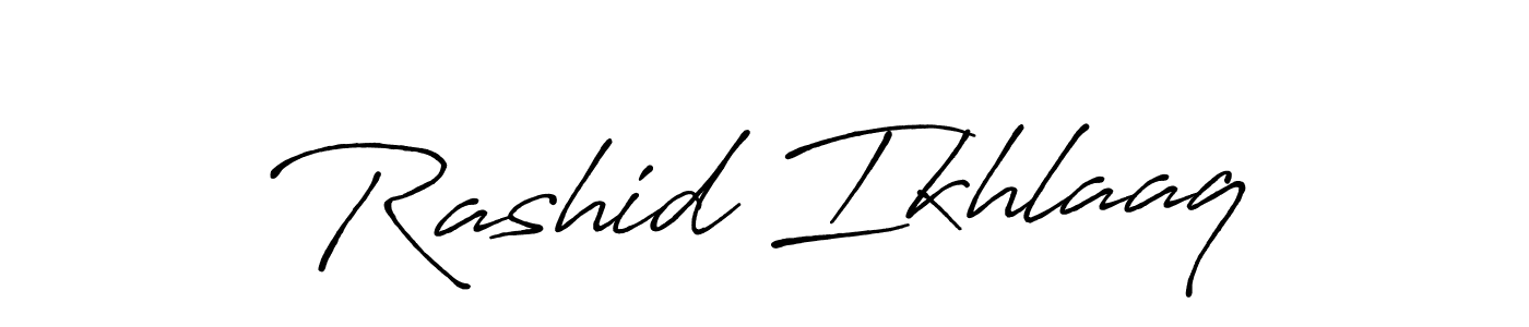 Similarly Antro_Vectra_Bolder is the best handwritten signature design. Signature creator online .You can use it as an online autograph creator for name Rashid Ikhlaaq. Rashid Ikhlaaq signature style 7 images and pictures png