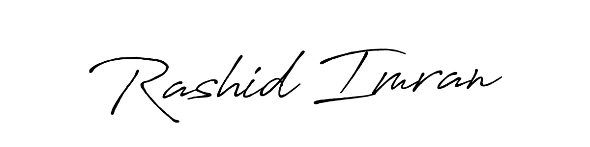 Create a beautiful signature design for name Rashid Imran. With this signature (Antro_Vectra_Bolder) fonts, you can make a handwritten signature for free. Rashid Imran signature style 7 images and pictures png