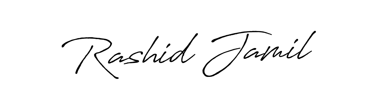 Design your own signature with our free online signature maker. With this signature software, you can create a handwritten (Antro_Vectra_Bolder) signature for name Rashid Jamil. Rashid Jamil signature style 7 images and pictures png