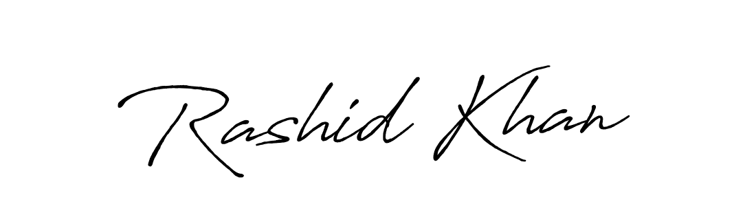 Use a signature maker to create a handwritten signature online. With this signature software, you can design (Antro_Vectra_Bolder) your own signature for name Rashid Khan. Rashid Khan signature style 7 images and pictures png