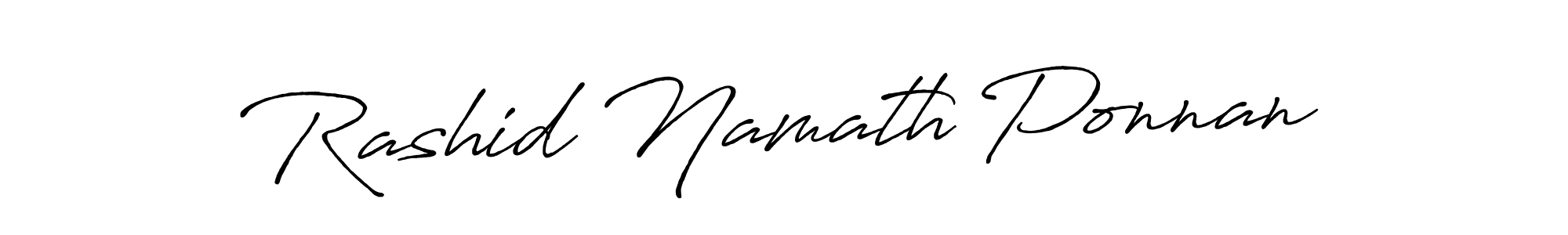 Make a beautiful signature design for name Rashid Namath Ponnan. Use this online signature maker to create a handwritten signature for free. Rashid Namath Ponnan signature style 7 images and pictures png