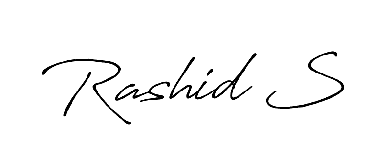 Also You can easily find your signature by using the search form. We will create Rashid S name handwritten signature images for you free of cost using Antro_Vectra_Bolder sign style. Rashid S signature style 7 images and pictures png