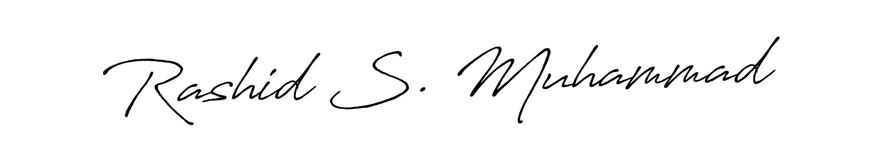 Also You can easily find your signature by using the search form. We will create Rashid S. Muhammad name handwritten signature images for you free of cost using Antro_Vectra_Bolder sign style. Rashid S. Muhammad signature style 7 images and pictures png