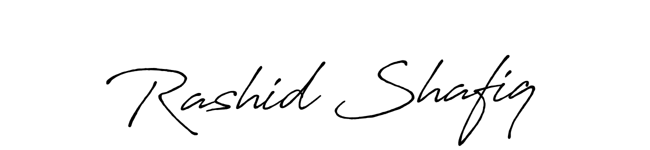 This is the best signature style for the Rashid Shafiq name. Also you like these signature font (Antro_Vectra_Bolder). Mix name signature. Rashid Shafiq signature style 7 images and pictures png