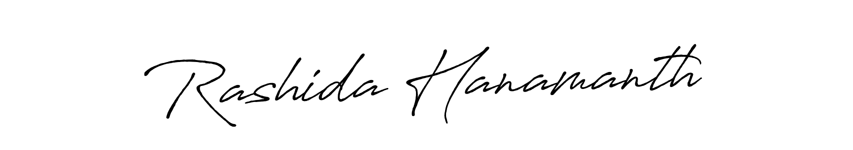 Make a beautiful signature design for name Rashida Hanamanth. With this signature (Antro_Vectra_Bolder) style, you can create a handwritten signature for free. Rashida Hanamanth signature style 7 images and pictures png