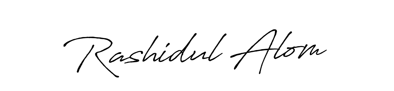 The best way (Antro_Vectra_Bolder) to make a short signature is to pick only two or three words in your name. The name Rashidul Alom include a total of six letters. For converting this name. Rashidul Alom signature style 7 images and pictures png