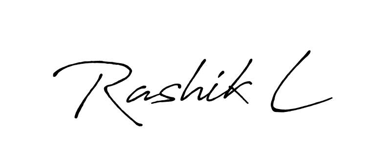 if you are searching for the best signature style for your name Rashik L. so please give up your signature search. here we have designed multiple signature styles  using Antro_Vectra_Bolder. Rashik L signature style 7 images and pictures png