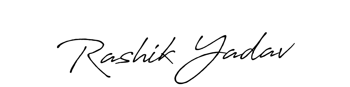 if you are searching for the best signature style for your name Rashik Yadav. so please give up your signature search. here we have designed multiple signature styles  using Antro_Vectra_Bolder. Rashik Yadav signature style 7 images and pictures png