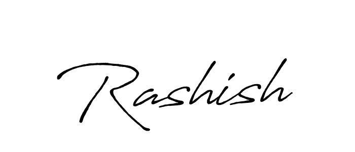 How to make Rashish name signature. Use Antro_Vectra_Bolder style for creating short signs online. This is the latest handwritten sign. Rashish signature style 7 images and pictures png