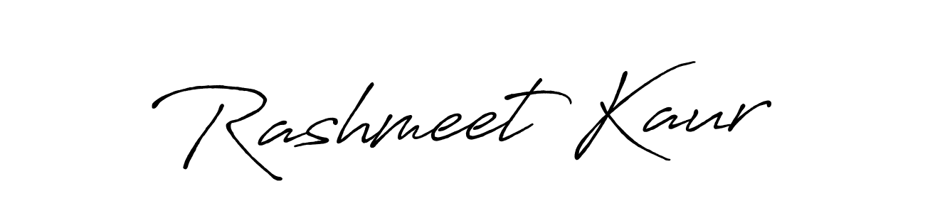 How to make Rashmeet Kaur signature? Antro_Vectra_Bolder is a professional autograph style. Create handwritten signature for Rashmeet Kaur name. Rashmeet Kaur signature style 7 images and pictures png