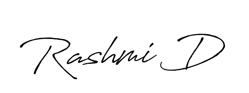 How to make Rashmi D name signature. Use Antro_Vectra_Bolder style for creating short signs online. This is the latest handwritten sign. Rashmi D signature style 7 images and pictures png