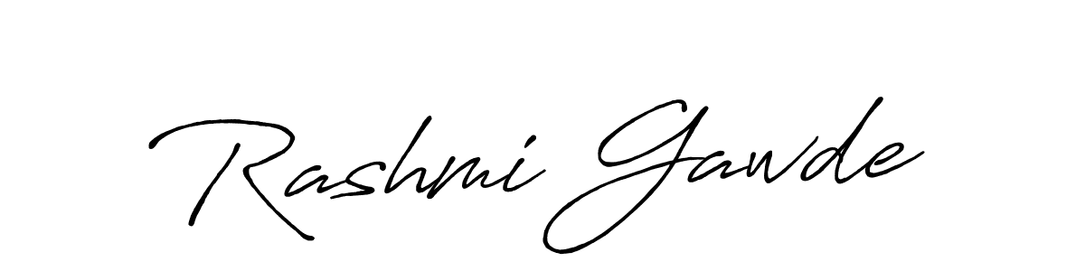 Create a beautiful signature design for name Rashmi Gawde. With this signature (Antro_Vectra_Bolder) fonts, you can make a handwritten signature for free. Rashmi Gawde signature style 7 images and pictures png