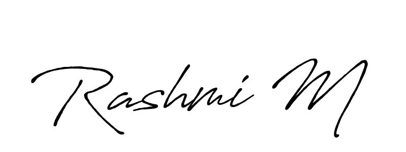 How to make Rashmi M signature? Antro_Vectra_Bolder is a professional autograph style. Create handwritten signature for Rashmi M name. Rashmi M signature style 7 images and pictures png