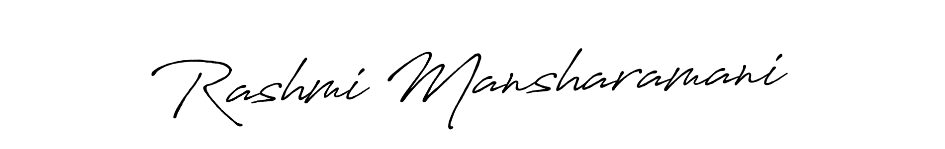 Also You can easily find your signature by using the search form. We will create Rashmi Mansharamani name handwritten signature images for you free of cost using Antro_Vectra_Bolder sign style. Rashmi Mansharamani signature style 7 images and pictures png