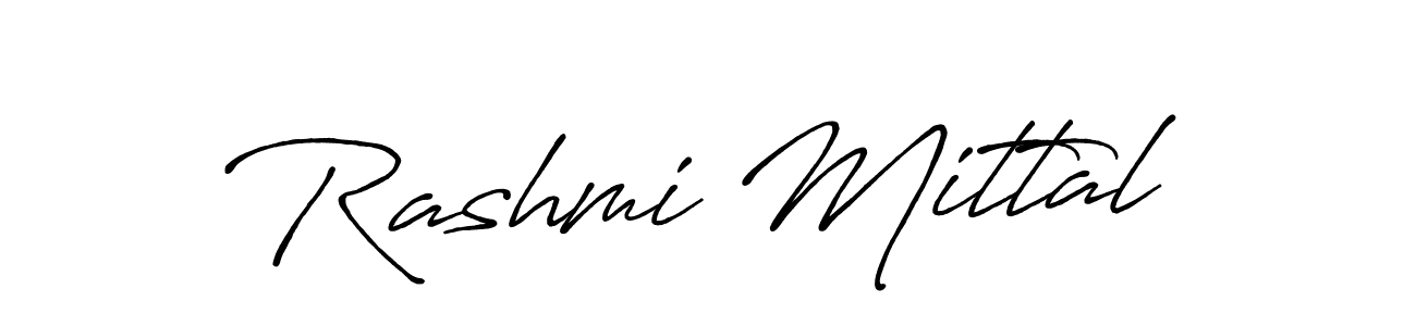 Rashmi Mittal stylish signature style. Best Handwritten Sign (Antro_Vectra_Bolder) for my name. Handwritten Signature Collection Ideas for my name Rashmi Mittal. Rashmi Mittal signature style 7 images and pictures png