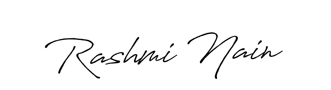 Make a beautiful signature design for name Rashmi Nain. With this signature (Antro_Vectra_Bolder) style, you can create a handwritten signature for free. Rashmi Nain signature style 7 images and pictures png