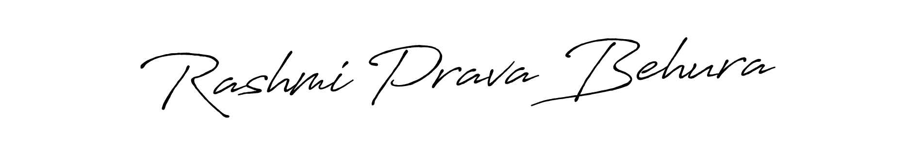 How to make Rashmi Prava Behura name signature. Use Antro_Vectra_Bolder style for creating short signs online. This is the latest handwritten sign. Rashmi Prava Behura signature style 7 images and pictures png