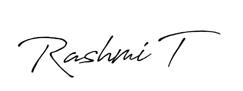 Antro_Vectra_Bolder is a professional signature style that is perfect for those who want to add a touch of class to their signature. It is also a great choice for those who want to make their signature more unique. Get Rashmi T name to fancy signature for free. Rashmi T signature style 7 images and pictures png