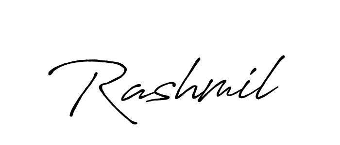 Use a signature maker to create a handwritten signature online. With this signature software, you can design (Antro_Vectra_Bolder) your own signature for name Rashmil. Rashmil signature style 7 images and pictures png
