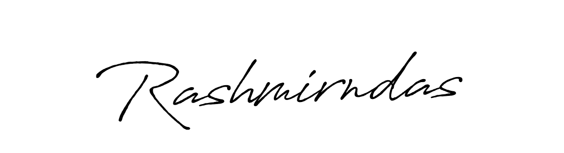 Create a beautiful signature design for name Rashmirndas. With this signature (Antro_Vectra_Bolder) fonts, you can make a handwritten signature for free. Rashmirndas signature style 7 images and pictures png