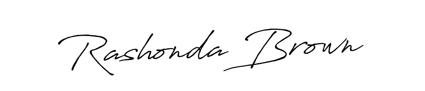 Create a beautiful signature design for name Rashonda Brown. With this signature (Antro_Vectra_Bolder) fonts, you can make a handwritten signature for free. Rashonda Brown signature style 7 images and pictures png