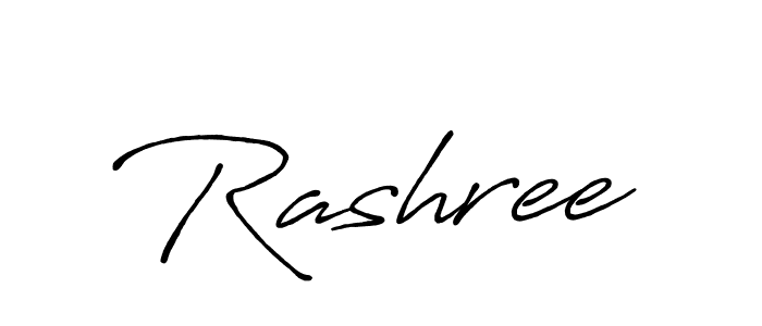 How to make Rashree signature? Antro_Vectra_Bolder is a professional autograph style. Create handwritten signature for Rashree name. Rashree signature style 7 images and pictures png