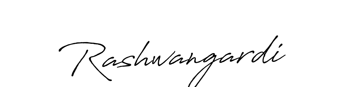 How to make Rashwangardi name signature. Use Antro_Vectra_Bolder style for creating short signs online. This is the latest handwritten sign. Rashwangardi signature style 7 images and pictures png