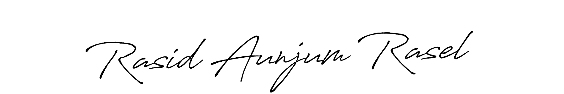 You should practise on your own different ways (Antro_Vectra_Bolder) to write your name (Rasid Aunjum Rasel) in signature. don't let someone else do it for you. Rasid Aunjum Rasel signature style 7 images and pictures png