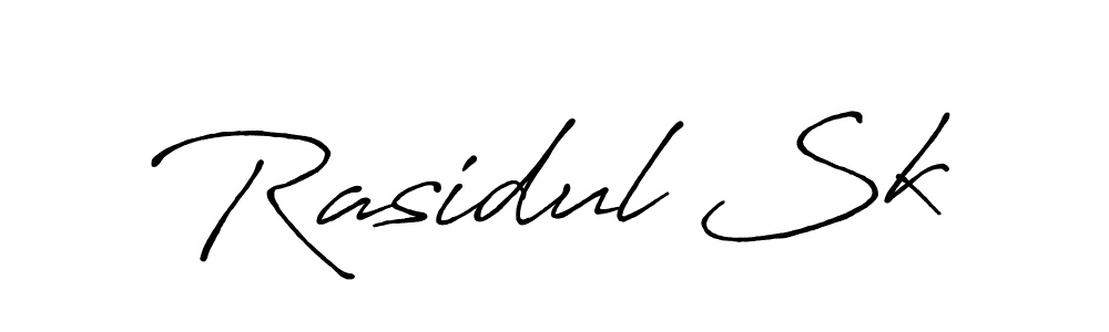 Design your own signature with our free online signature maker. With this signature software, you can create a handwritten (Antro_Vectra_Bolder) signature for name Rasidul Sk. Rasidul Sk signature style 7 images and pictures png