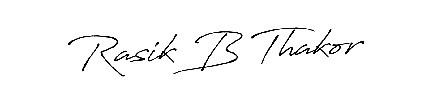 Also we have Rasik B Thakor name is the best signature style. Create professional handwritten signature collection using Antro_Vectra_Bolder autograph style. Rasik B Thakor signature style 7 images and pictures png