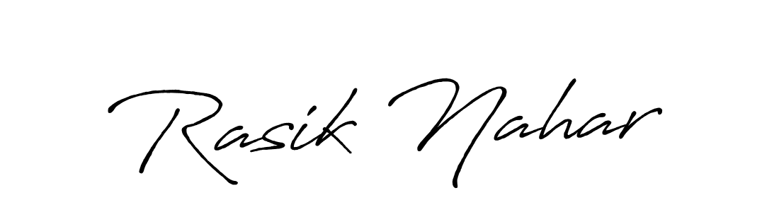 Use a signature maker to create a handwritten signature online. With this signature software, you can design (Antro_Vectra_Bolder) your own signature for name Rasik Nahar. Rasik Nahar signature style 7 images and pictures png