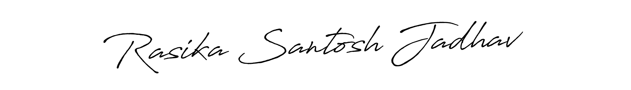 Make a beautiful signature design for name Rasika Santosh Jadhav. With this signature (Antro_Vectra_Bolder) style, you can create a handwritten signature for free. Rasika Santosh Jadhav signature style 7 images and pictures png